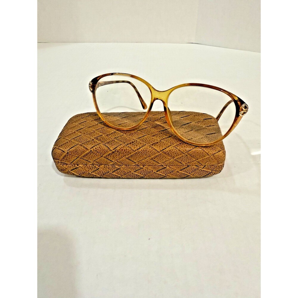 Vintage 80s Christian Dior Eyeglasses Honey Gold Optyl 2783 Austria Frames +Case